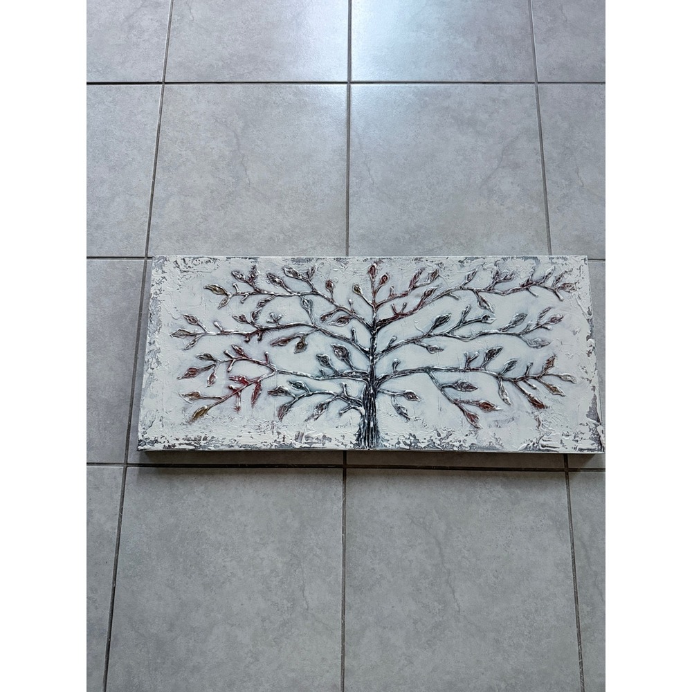 Sarah Brooke Middle of Nowhere Autumn Tree of Life Textured Canvas Wall Art